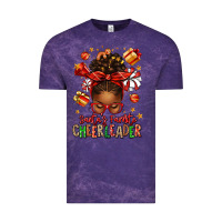 Cloud Purple santa's favorite cheerleader afro messy bun Vintage Tee - texasbilliewilder