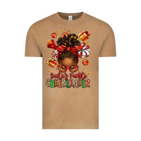 Vintage Camel santa's favorite cheerleader afro messy bun Vintage Tee - texasbilliewilder