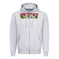 Heather Grey Stuck On You Zipper Hoodie - CowhideDigitalArt