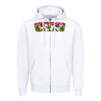 White Stuck On You Zipper Hoodie - CowhideDigitalArt