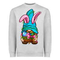Heather Grey Easter Wicker Basket Gnome Heavyweight Sweatshirt - BundleAndBundleShop