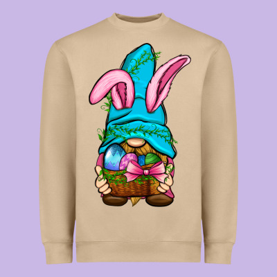 Easter Wicker Basket Gnome Heavyweight Sweatshirt Designed By Bundleandbundleshop