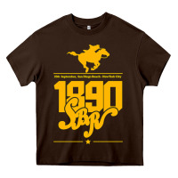 Chocolate Brown steel ball run 1890 Heavy Core Tee - lanVoArt