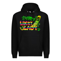 Black Hey lucky lady flip phone Premium Hoodie - FaDigitalArtStudio