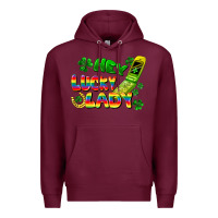 Burgundy Hey lucky lady flip phone Premium Hoodie - FaDigitalArtStudio