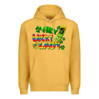 Mustard Hey lucky lady flip phone Premium Hoodie - FaDigitalArtStudio