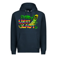 Navy Hey lucky lady flip phone Premium Hoodie - FaDigitalArtStudio