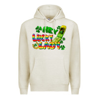 Oatmeal Heather Hey lucky lady flip phone Premium Hoodie - FaDigitalArtStudio
