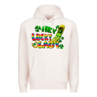 Pale Pink Hey lucky lady flip phone Premium Hoodie - FaDigitalArtStudio