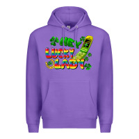 Purple Hey lucky lady flip phone Premium Hoodie - FaDigitalArtStudio