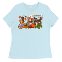 Baby Blue Fall LPN Licensed Practical Nurse Ladies Tee - LillyAllenDesigns