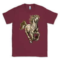 Burgundy percheron horse Classic Tee - LillyAllenDesigns