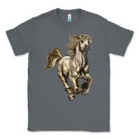 Charcoal Heather percheron horse Classic Tee - LillyAllenDesigns