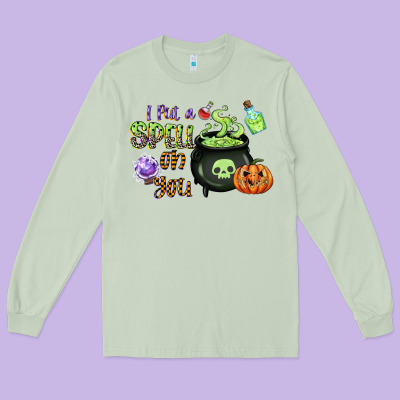 I Put A Spell On You Long Sleeve Tee Designed By Cowgirlartshop