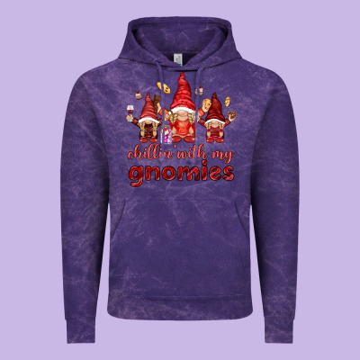 Chilling With My Gnomies Valentine's Day Vintage Hoodie Designed By Howdyjamesfarm