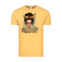 Vintage Mustard believe praying caucasian messy bun Vintage Tee - texasbilliewilder
