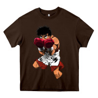 Chocolate Brown ippo makunouchi Heavy Core Tee - lanVoArt