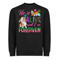Black He Is Alive And I'm Forgiven Heavyweight Sweatshirt - BundleAndBundleShop