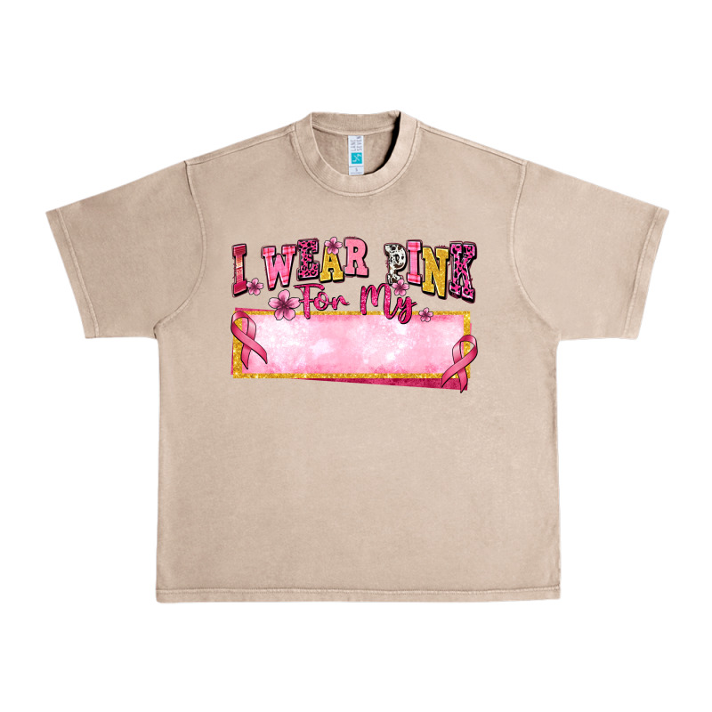 Personalized I Wear Pink For My Urban Heavy Tee by texasbilliewilder | Teevron