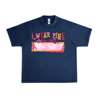 Navy Personalized i wear pink for my Urban Heavy Tee - texasbilliewilder