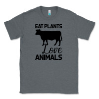 Charcoal Heather Eat Plants Love Animals Classic Tee - Bettercallsaul