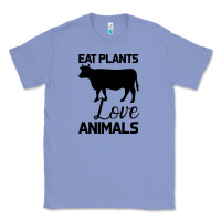 Colony Blue Eat Plants Love Animals Classic Tee - Bettercallsaul