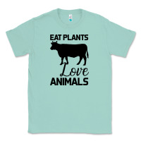 Seafoam Eat Plants Love Animals Classic Tee - Bettercallsaul