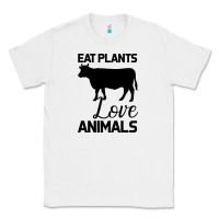 White Eat Plants Love Animals Classic Tee - Bettercallsaul