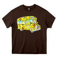 Chocolate Brown the magic school bus Heavy Core Tee - lanVoArt