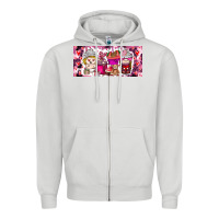 Dove Grey Valentine Coffee Zipper Hoodie - CowhideDigitalArt