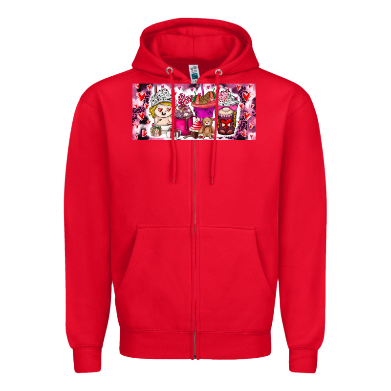 Valentine Coffee Zipper Hoodie by CowhideDigitalArt | Teevron