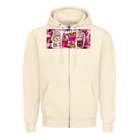 Sandshell Valentine Coffee Zipper Hoodie - CowhideDigitalArt