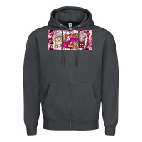 Smoke Valentine Coffee Zipper Hoodie - CowhideDigitalArt