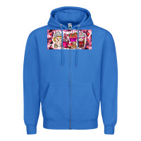 True Royal Valentine Coffee Zipper Hoodie - CowhideDigitalArt