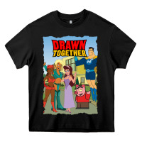 Black drawn together Heavy Core Tee - lanVoArt