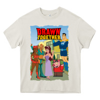 Cream drawn together Heavy Core Tee - lanVoArt