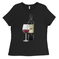 Black California Wine Ladies Tee - RanaPortraitStore
