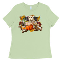 Matcha Fall Barn Owl Ladies Tee - LillyAllenDesigns
