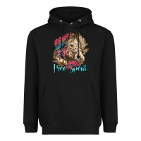 Black free spirit appaloosa horse Heavyweight Hoodie - LillyAllenDesigns