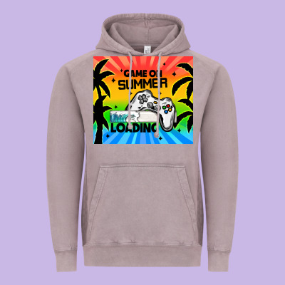 Game On Summer Loading Vintage Hoodie Designed By Tumblerdesignbyshophia