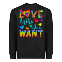 Black Western Love Who You Want Heavyweight Sweatshirt - BundleAndBundleShop