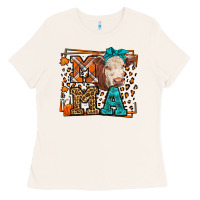 Bone Western Fall Cow Mama Ladies Tee - LillyAllenDesigns