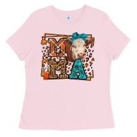 Bubblegum Pink Western Fall Cow Mama Ladies Tee - LillyAllenDesigns