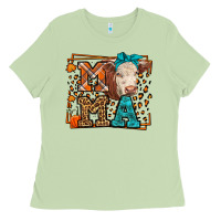 Matcha Western Fall Cow Mama Ladies Tee - LillyAllenDesigns
