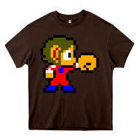Chocolate Brown alex kidd 1 Heavy Core Tee - lanVoArt