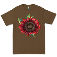 Cacao ProCut Red Sunflower Premium Tee - LillyAllenDesigns
