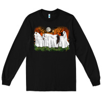 Black ghost horses halloween Long Sleeve Tee - CowGirlArtShop