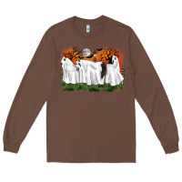 Chestnut ghost horses halloween Long Sleeve Tee - CowGirlArtShop