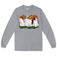 Heather Grey ghost horses halloween Long Sleeve Tee - CowGirlArtShop