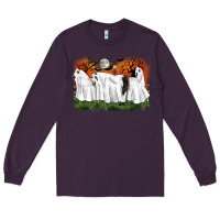 Plum ghost horses halloween Long Sleeve Tee - CowGirlArtShop